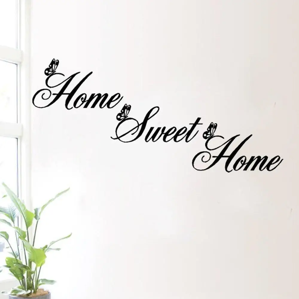 

DIY English Stickers Home Sweet Decor Wall Stickers diy Removable Art Vinyl Wall Sticker Adhesivos De Pared Decoracion De Hogar
