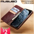 Чехол Musubo для iPhone 11 Pro Max натуральной кожи флип- чехол чехол 11 Pro Fundas, Роскошный чехол для iPhone Xs, XR, 8, 7, 6 Plus, кошелек чехол чехол на айфон 11