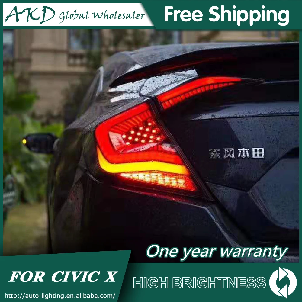 Задний фонарь для автомобиля Honda CIVIC X G10 2016 2019 задние фары светодиодные