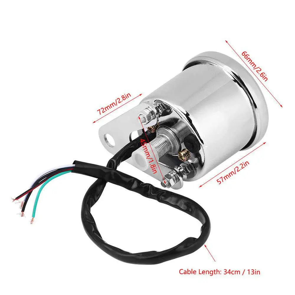 Универсальный мотоцикл цифровой спидометр Ретро ЖК одометр кафе гонщик Тахометр