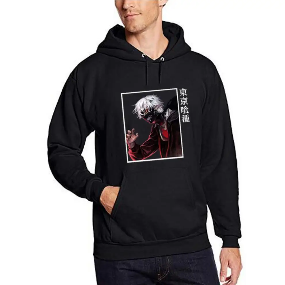 

Anime Tokyo Ghoul Ken Kaneki Men Hoodie Hip Hop Loose Fleece Sweatshirt Unisex Streetwear Harajuku Male Clothes Oversize Tee Top