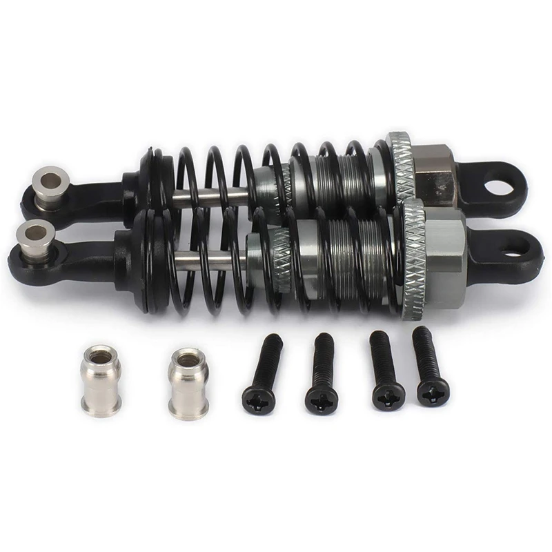 

4Pcs Aluminum Shock Absorber Assembled Damper Replacement A949-55 for WLtoys 1/18 RC Car A959 A979 K929 A959-B A969-B A979B (Gra
