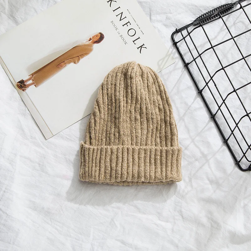 

Solid Color Hats for Woman New Beanies Knitted Fluorescent Hat Girls Autumn Female Beanie Caps Warmer Bonnet Ladies Casual Cap