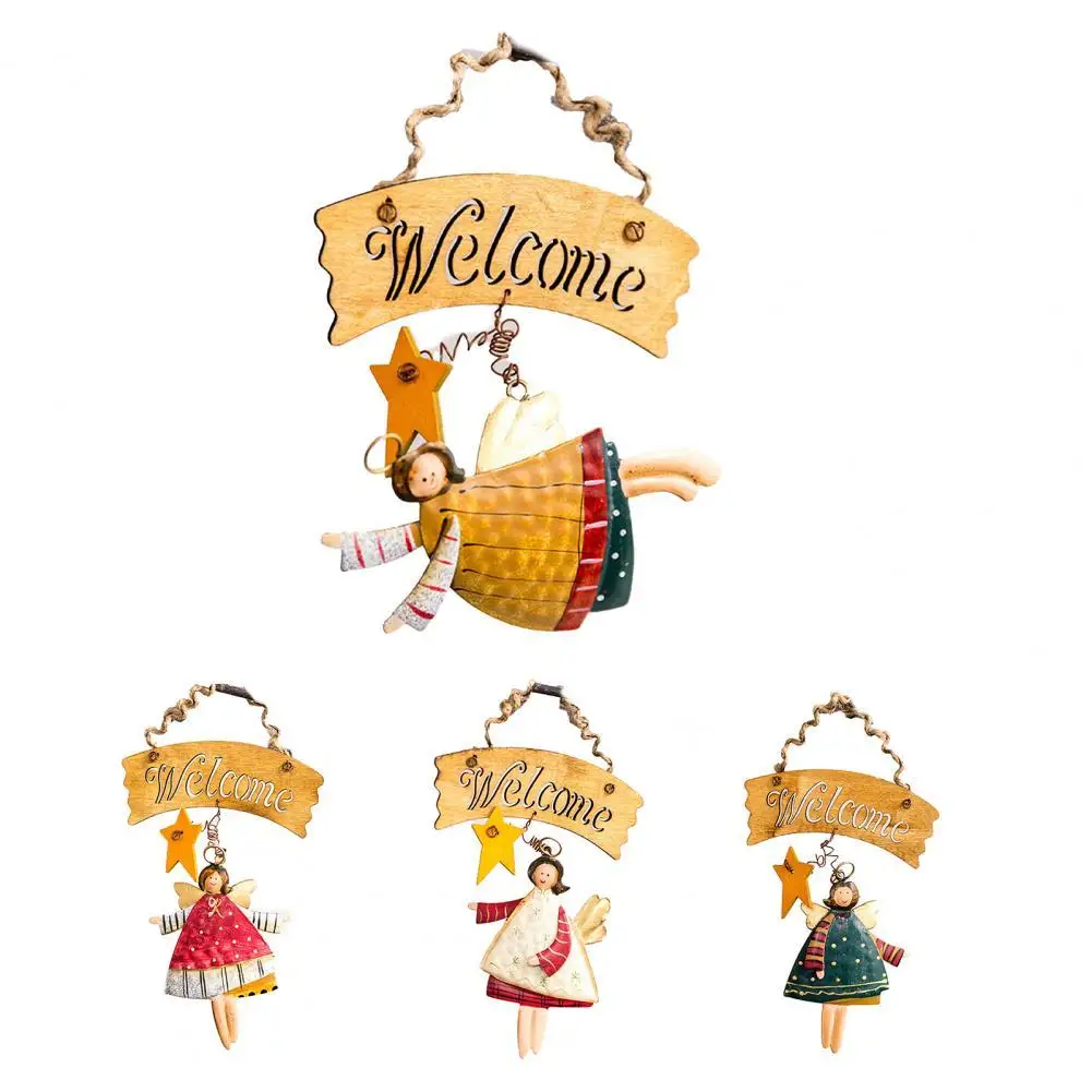 

Angel Pendant Lovely Multifunctional Wooden Resin Hanging Drop Ornament for Home