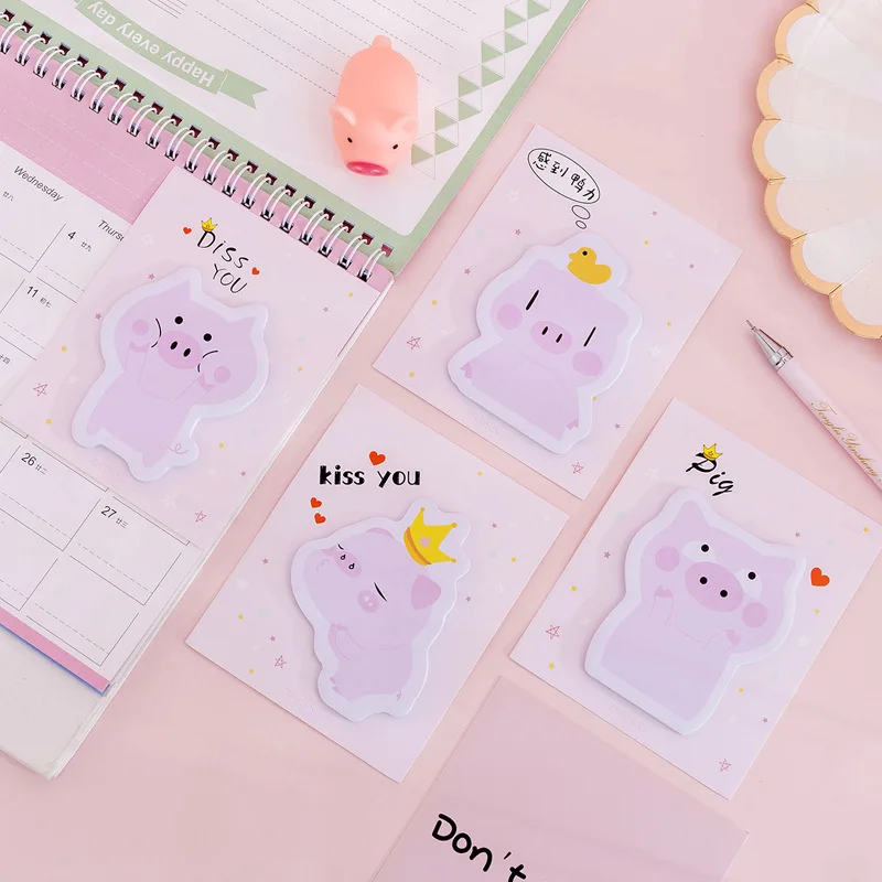 Стикеры для заметок Kawaii в виде поросенка бумага ежедневника милые розовые