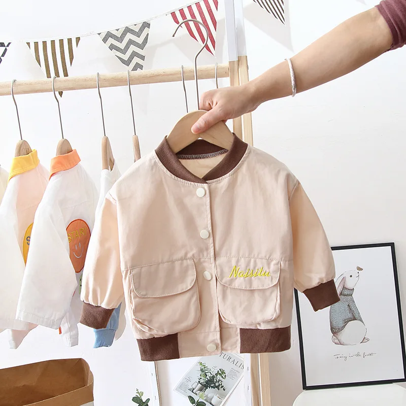 

2020 New Spring Autumn Children Fashion Clothes Baby Boys Girls Letter Jacket Kids Infant Long Sleeve Clothing Toddler Tracksuit
