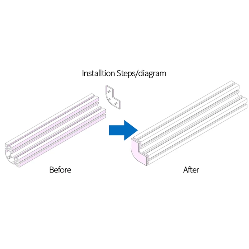 Aluminum profile 8840 black plastic end cover |