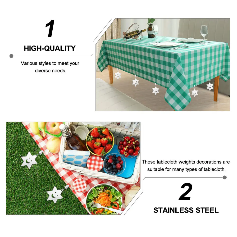 

4pcs Windproof Table Cover Clips Table Weights Hangers Tablecloth Pendant