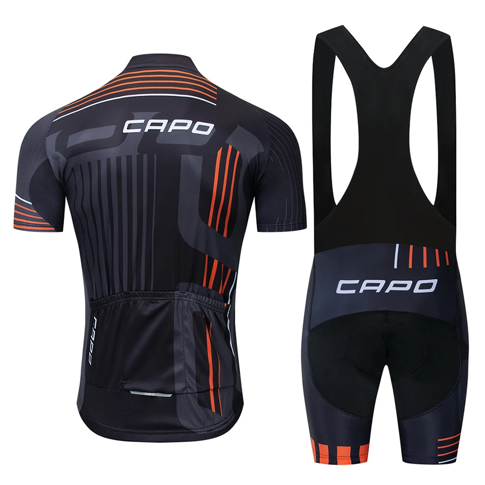CAPO 2019 мужская летняя велосипедная Джерси дышащая черная одежда быстросохнущая MTB
