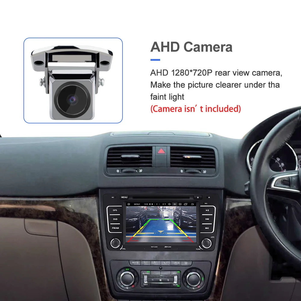 Автомагнитола Isudar 2 Din на Android для SKODA/Yeti/Octavia 2009 2010 2012 ОЗУ 4 Гб ПЗУ 64 ГБ 8 ядер