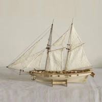 1 set 1100 scale wooden sailboat model handmade wood sailboat ship kit kids diy ships model assembly toys