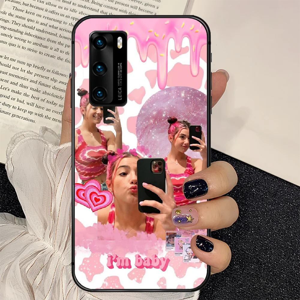 

Charli Damelio D'Amelio Phone Tempered Glass Case Cover For Huawei P Nova Mate 5T 20 30 40 E Pro Lite Smart 2019 2021 3D Phone