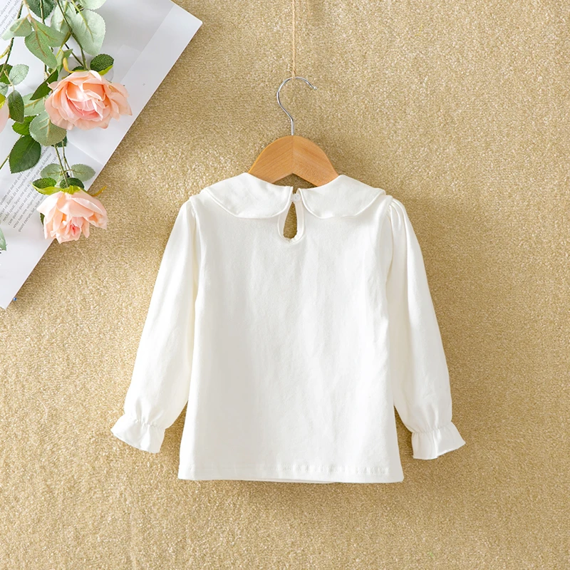 baby girls clothes spring t-shirts long-sleeve lovely princess tshirt cotton o-neck female children clothing top tees