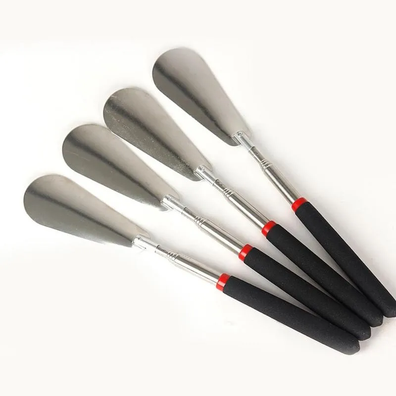 

75cm Long Handle Shoe Horn Telescopic Shoe Lifter Steel Shoe Horn Professional Shoe Spoon Tool Flexible Shoehorn