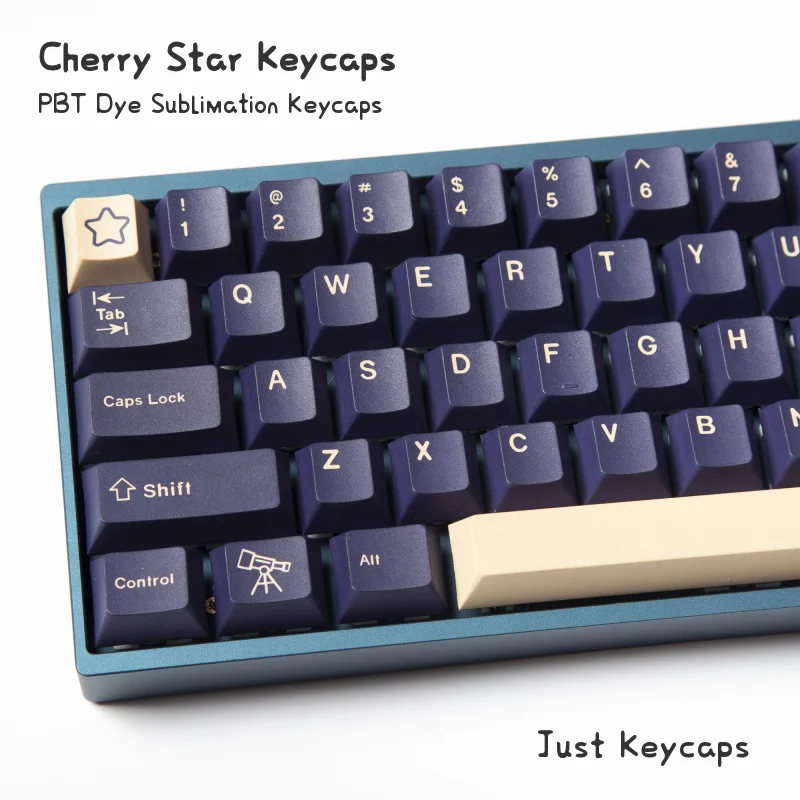 Фото 124 клавиш вишневый профиль PBT покраска клавиши колпачки для звездная тема