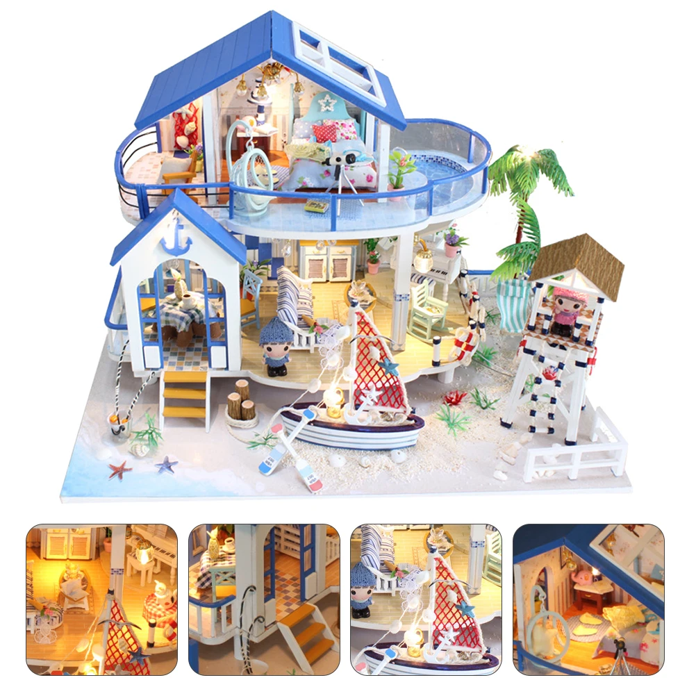 1 Набор красочная модель дома DIY игрушка морская тема Сборная креативная или