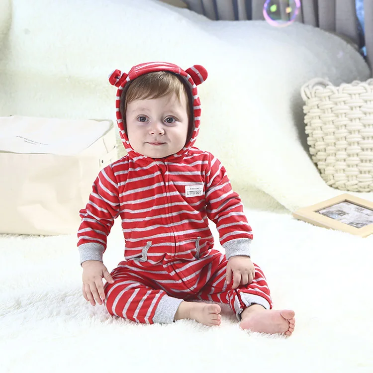 Весенние детские комбинезоны для мальчиков одежда новорожденных ворсистые