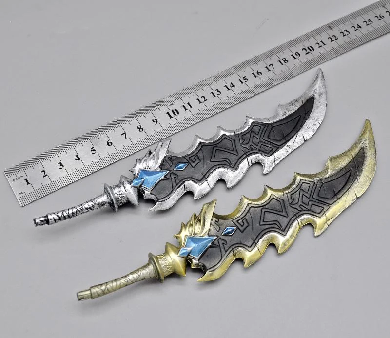 

1/6 Scale Soldier Model Ancient Big Sword Knife Gold Silver Color For Mainstream Body Figures Collectable