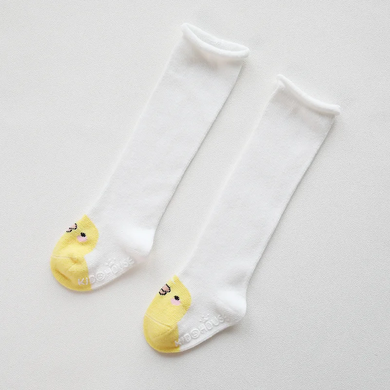 Для маленьких девочек до колена Гольфы Нескользящие Сезон весна Детские носки