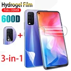 Гидрогелевая пленка 3 в 1, защитная пленка для экрана и объектива камеры VIVO Y50, Y30, Защитная пленка для заднего экрана, не стекло для vivo