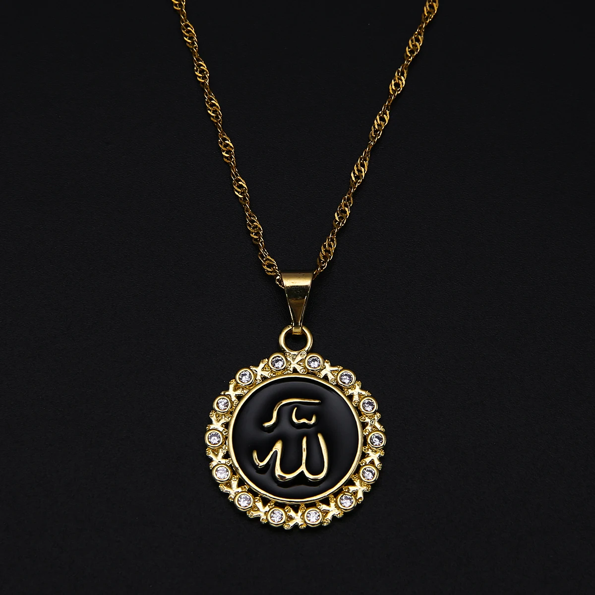 Ожерелья подвески золотого цвета с мусульманским Кораном|Ожерелья подвеской| |