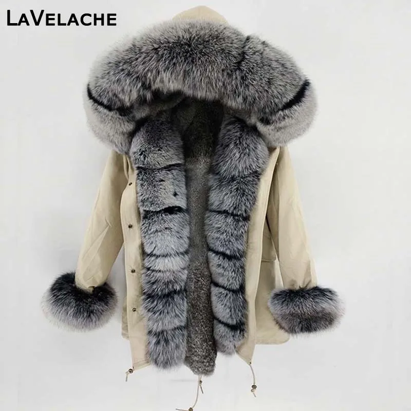 2019 зимняя женская куртка из натурального меха длинная парка натуральный Лисий