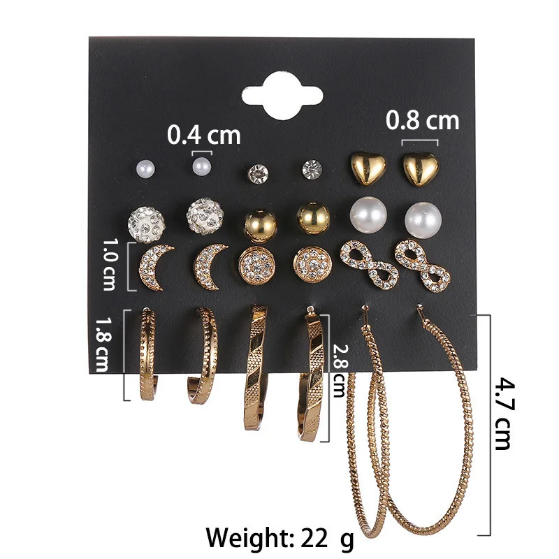 Серьги кольца с кристаллами женские модные ювелирные украшения имитацией