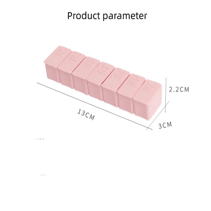 Футляр для таблеток на 7 дней одна неделя мини-диспенсер коробочка пилюль