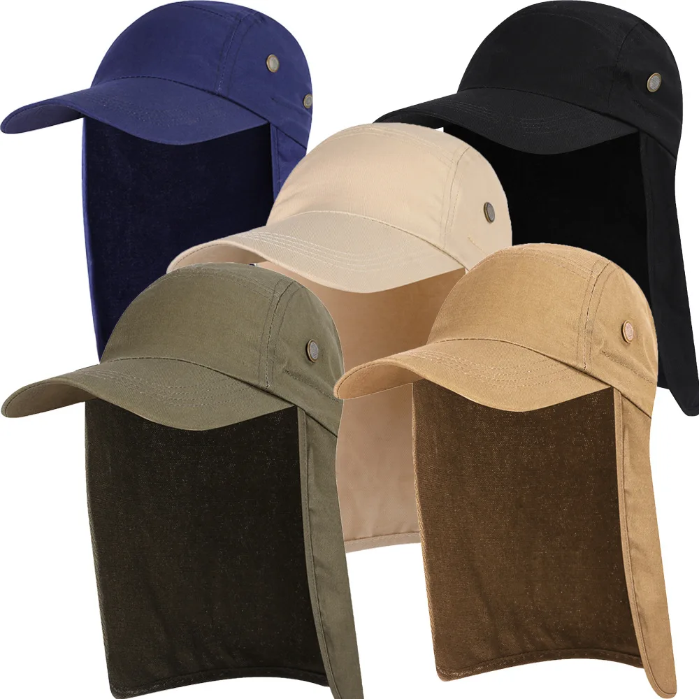 

New simple sunshade hat outdoor sunscreen hat men's summer quick drying breathable Cape fishing hat