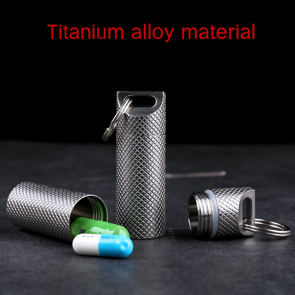 

Водонепроницаемая мини-бутылка для лекарств из титанового сплава