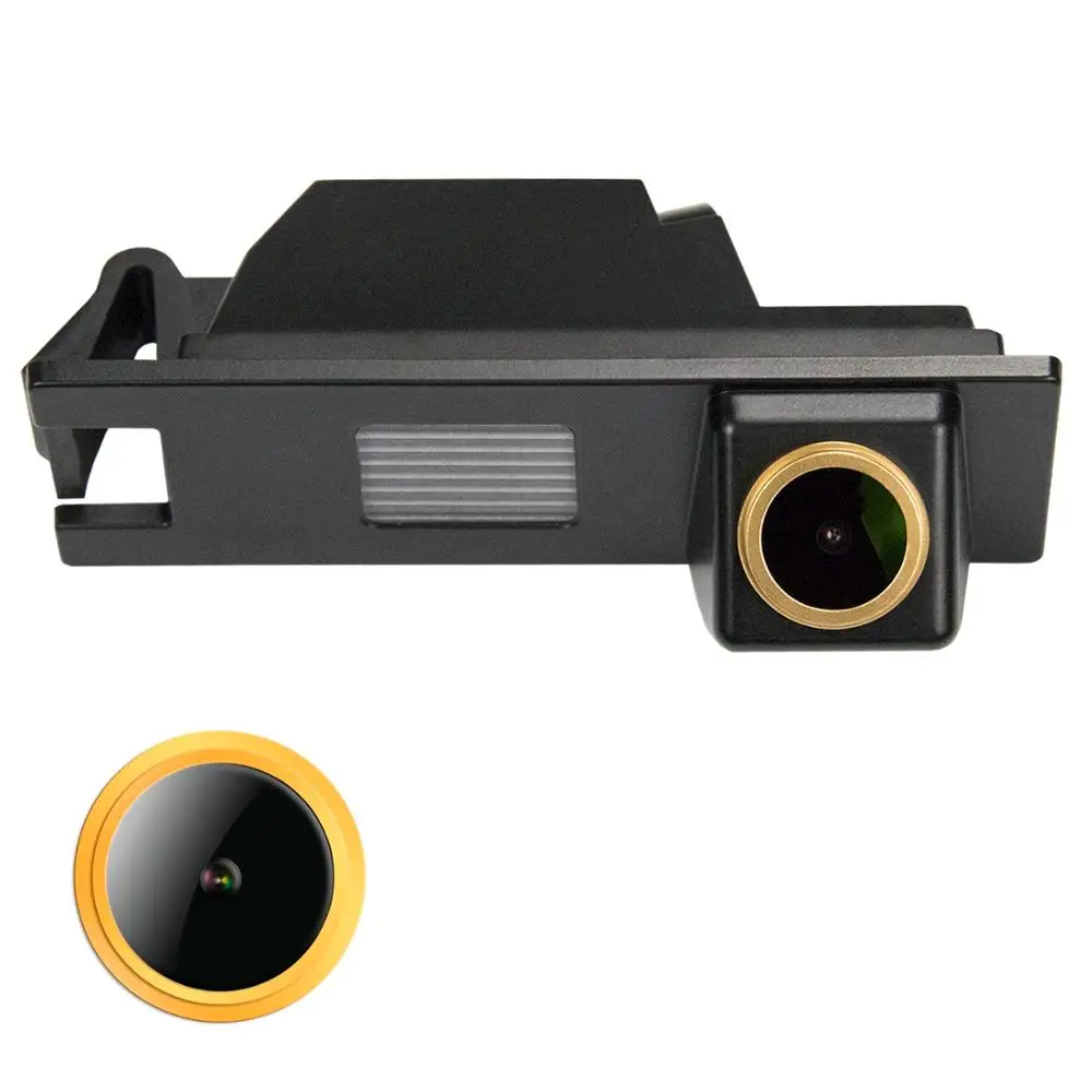 Misayaee HD Автомобильный задний вид заднего вида Золотая камера светильник
