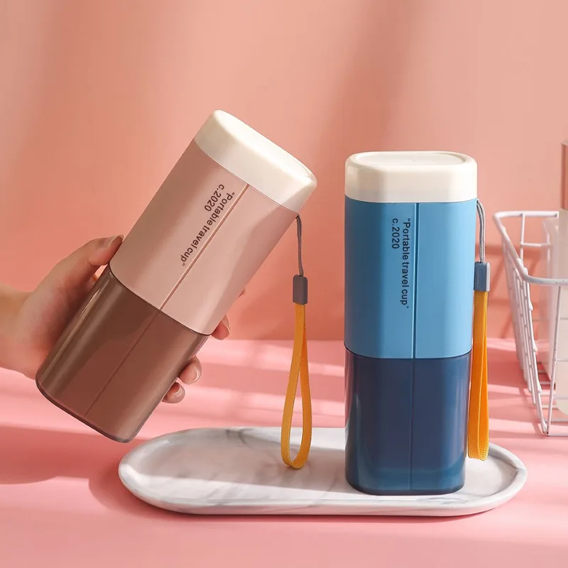 

Travel toothbrush storage box portable dental cup creative simple toothbrush box travel toothbrush cup Wash Cup Set