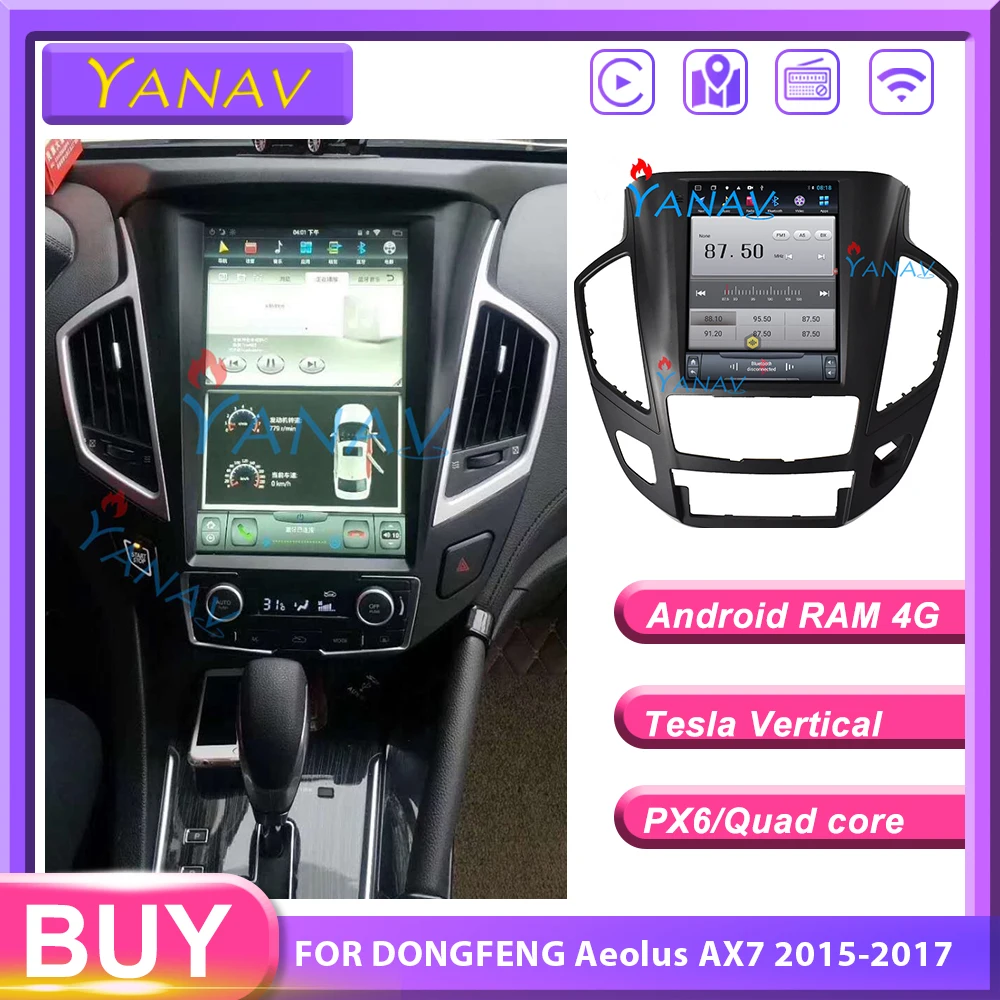 

Автомобильный радиопроигрыватель для DONGFENG Aeolus AX7 2015 2016 2017, автомобильный стерео Мультимедийный GPS-навигатор с вертикальным экраном, Автомоб...