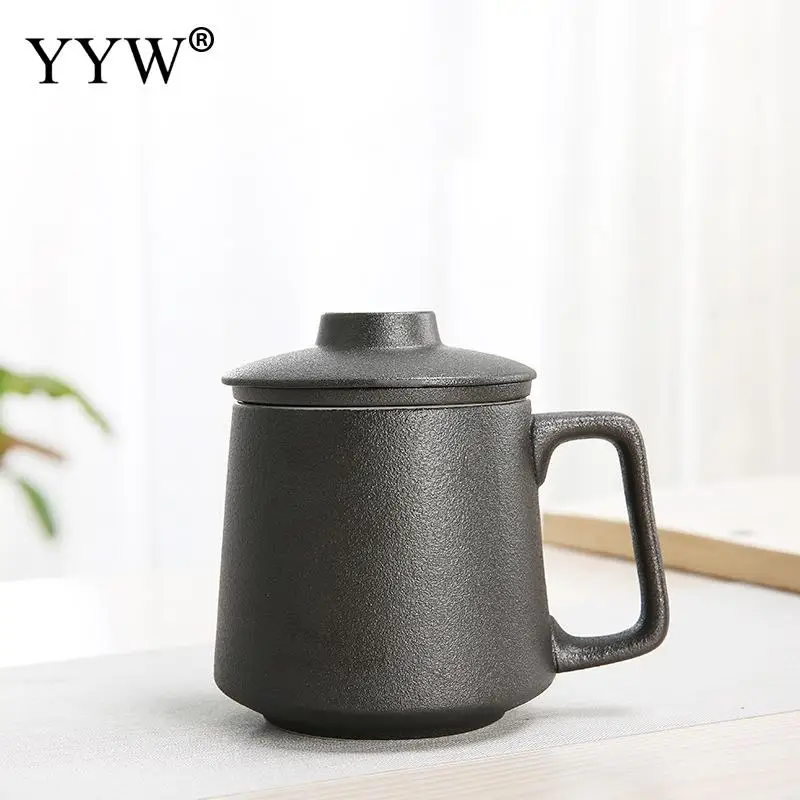 Оригинальная керамическая Пара кружка для кофе с крышкой большая емкость кружки