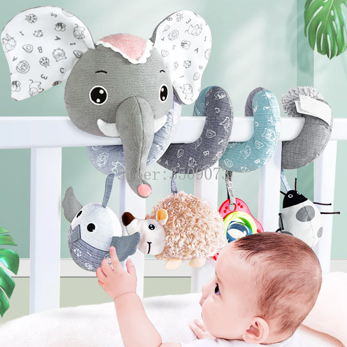 

Toy Baby Stroller Comfort Stuffed Animal Rattle Crib Rattles Toys Gift Mobile Infant Stroller Toys For Baby Hanging Bed Bell Toy