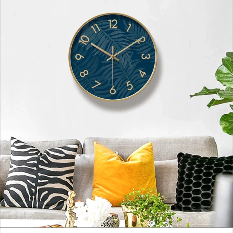 

Luxury Gold Wall Clocks Home Decor Metal Modern Wall Watch Large Silent Bedroom Kitchen Living Room Reloj De Pared Gift Ideas