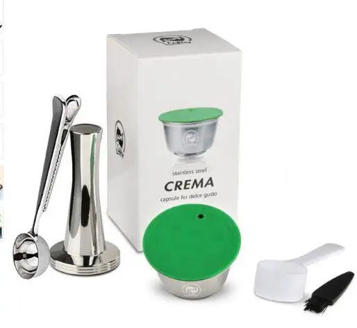 Металлическая многоразовая капсула dolcegusto из нержавеющей стали, совместимая с кофемашиной dolcegusto, многоразовая капсула Dolci - Цвет: Светло-желтый