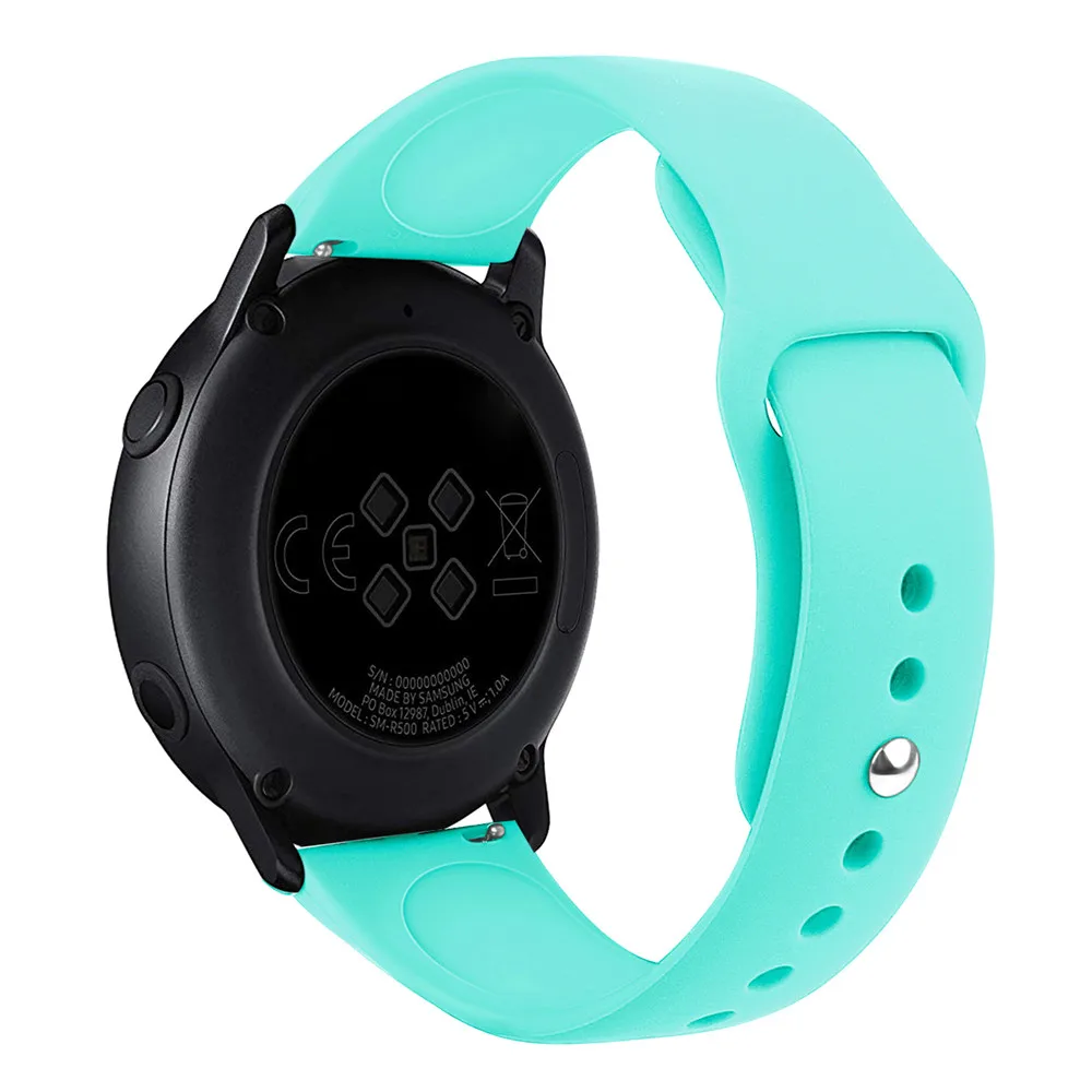 20 мм 22 мм мягкий силиконовый ремешок для часов для samsung Galaxy Watch 42 мм 46 мм спортивный ремешок Active2 браслет для gear S2 S3 Active 2