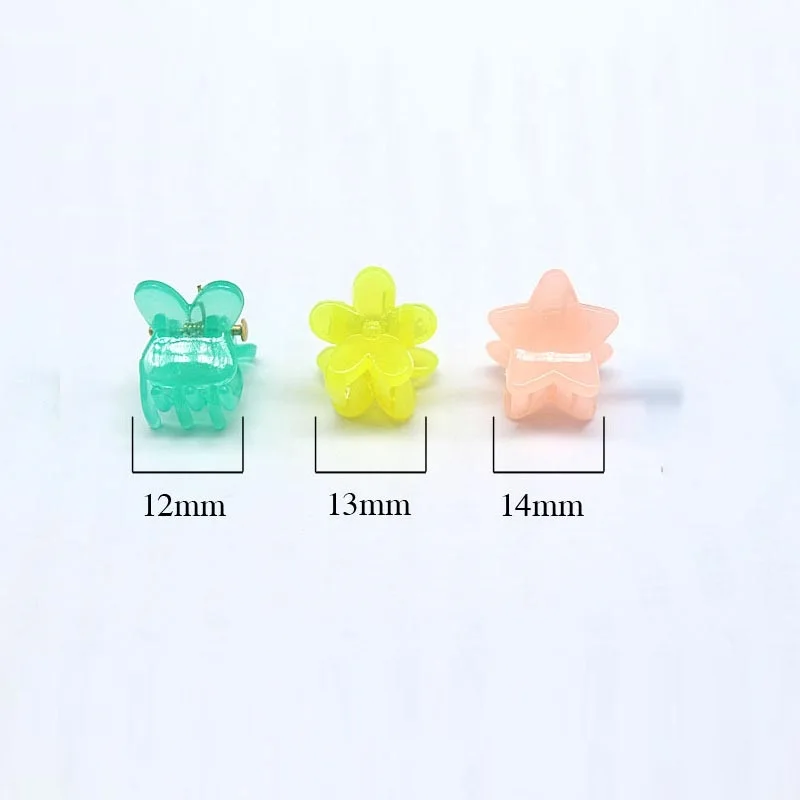

36pcs Jelly Color Small Grasping Clip Bangs Clip Girls Hair Accessories Color Children Baby Cute Headdress Claw Clip Hairpin