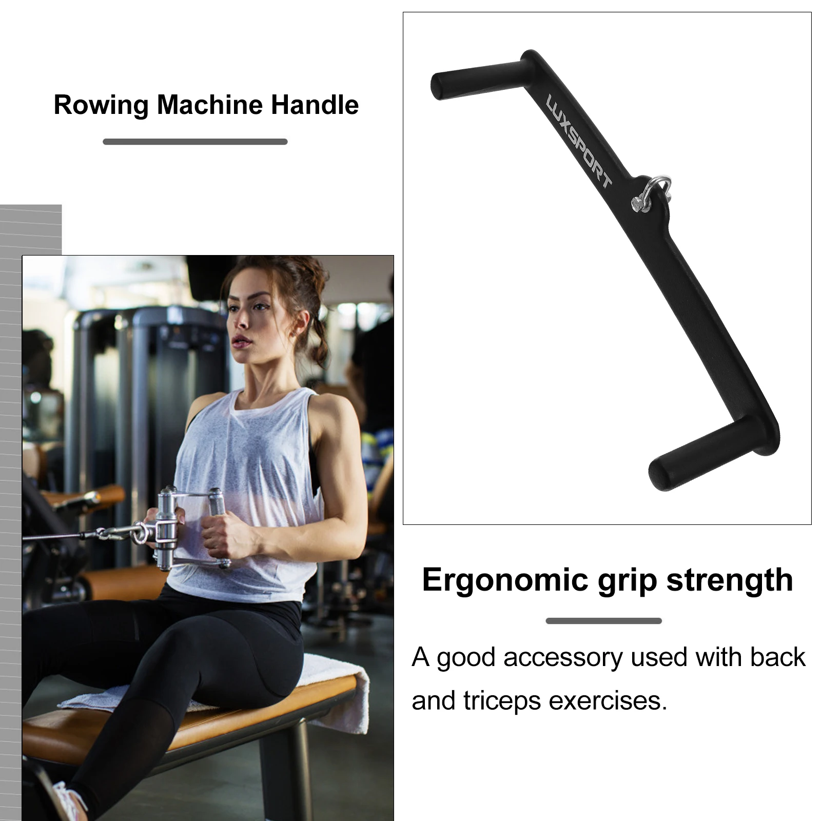 

Steel Tension Rod Strength Training Handle Durable Midium Distance Tension Bar