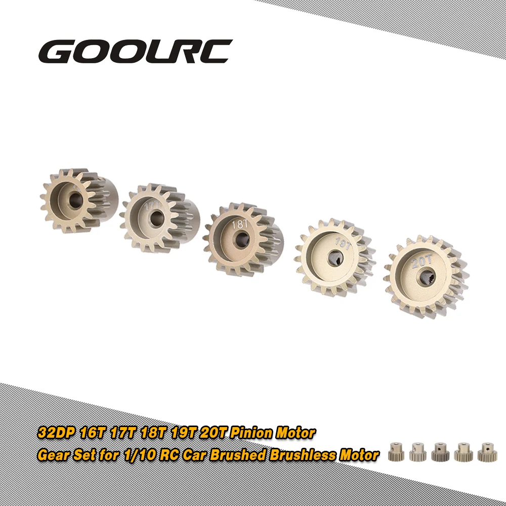 GoolRC 32DP 3 175 мм 16T 17T 18T 19T 20T Шестерня двигателя набор для 1/10 RC автомобиль щеткой