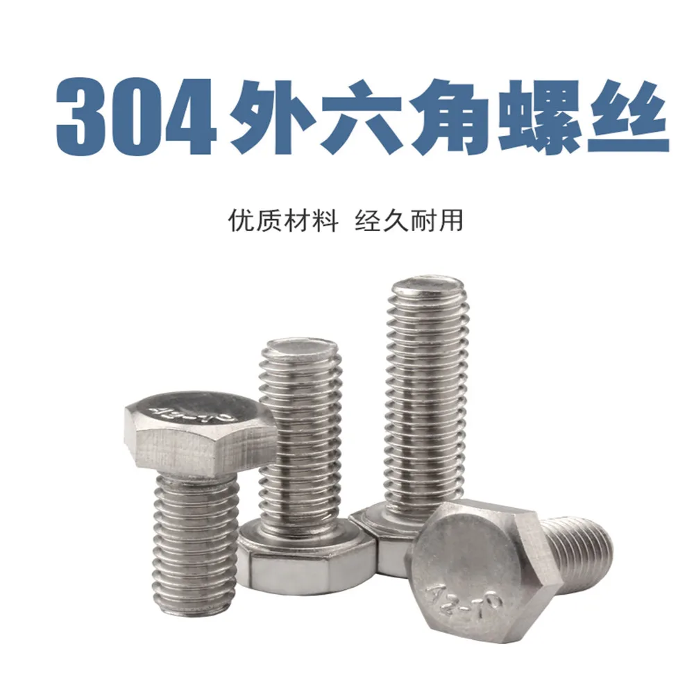 

M10 Hexagon Head Screws Bolts Cerrojo Boulon Pernos Threaded Rod Parafuso Bulloni Acciaio Inox External A2 Hex Vis DIN ISO 4017