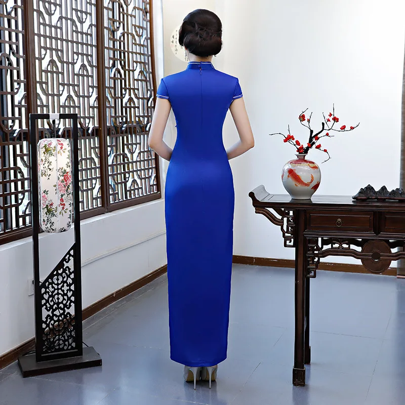 Sexy Red Female Long Cheongsam Spring Summer Vintage Chinese style Dress Womens Qipao Slim Party Dresses Button Vestido S-4XL |