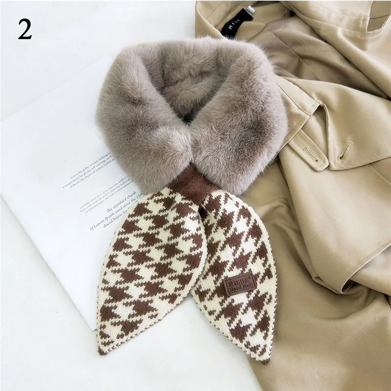 

Soft Fluffy Scarf 2020 New Fall Winter Elegant Faux Fur Collar Scarf Thick Warm Faux Rabbit Fur Neck Collar Scarf for Ladies