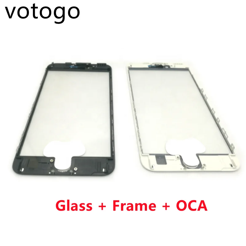 

DHL 100 шт. 3 в 1 переднее стекло + рамка + OCA клей для iphone 8 7 6 6S plus XR внешняя Сенсорная панель ЖК-экрана Ремонт объектива