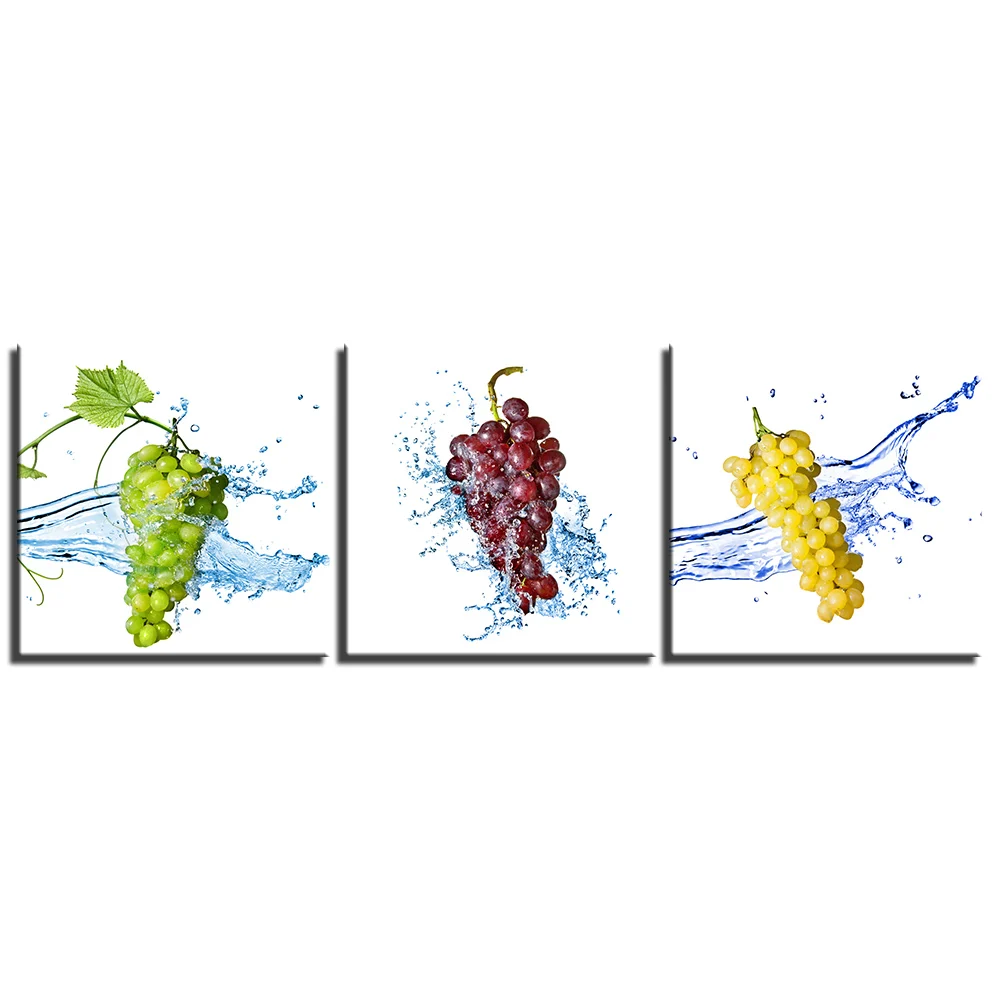 

3 Panels Grape Fruit Wall Art Pictures Canvas Painting HD Prints and Posters for Living Room Home Decoration Giclee Artwork