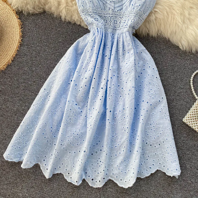 

ZQLZ V-Neck Spaghetti Strap Backless Sexy Vestidos High Waist Sleeveless Hollow Out Summer Dress Women Club Slim Pink Dresses