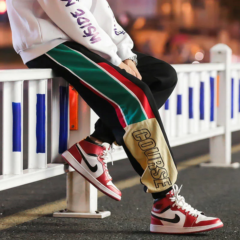 

Мужские вельветовые брюки-карго в стиле пэчворк 2019, шаровары, джоггеры, спортивные брюки в стиле Харадзюку, модная уличная одежда в стиле хи...
