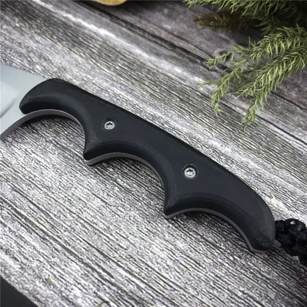 5CR15MOV Мини карманный прямой нож Походный рыболовный Портативный для выживания в