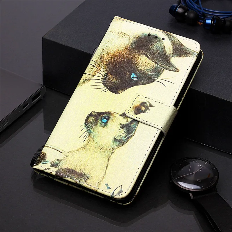 Кожаный флип-чехол для samsung Galaxy A10 A20 A30 A40 A50 A70 A80 A20e A10s A30s A50s A20s чехол для телефона чехол-бумажник с рисунком и крышка